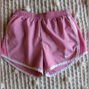 Nike Athletic Shorts in Pink and White-girls Size 6-7